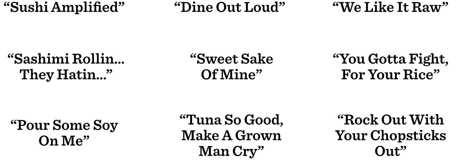rnr taglines